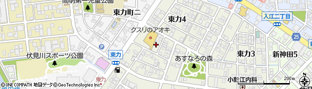 石川県金沢市東力4丁目周辺の地図