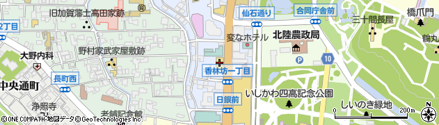金沢学院高等学校　香林坊教室周辺の地図