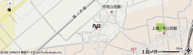 長野県長野市篠ノ井二ツ柳（作見）周辺の地図