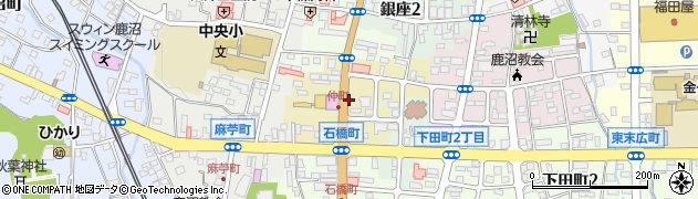 栃木県鹿沼市仲町周辺の地図