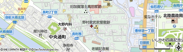 長町武家屋敷跡周辺の地図