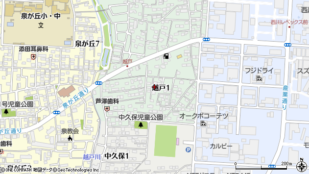 〒321-0951 栃木県宇都宮市越戸町の地図