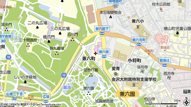 〒920-0936 石川県金沢市兼六町の地図