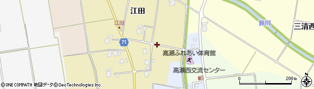 富山県南砺市江田周辺の地図