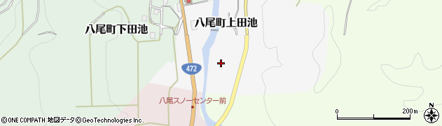 富山県富山市八尾町上田池周辺の地図