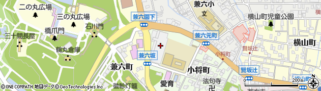 石川県庁　その他の施設県民ふれあい公社兼六駐車場周辺の地図