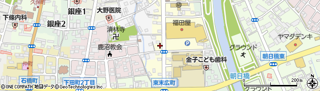 株式会社福田屋百貨店　鹿沼店２階婦人服のフロアイレギュラーサイズ周辺の地図