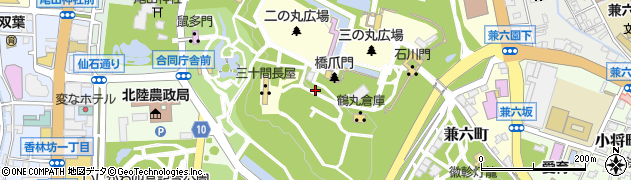 金沢城公園周辺の地図