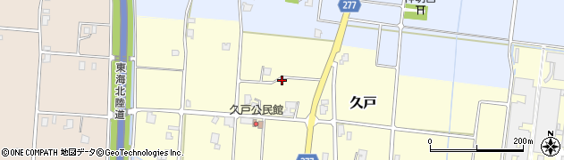 富山県南砺市久戸周辺の地図
