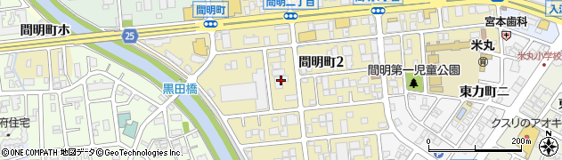 石川県金沢市間明町周辺の地図