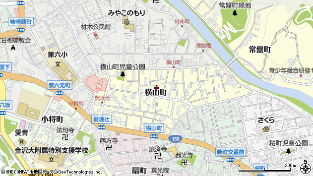〒920-0922 石川県金沢市横山町の地図