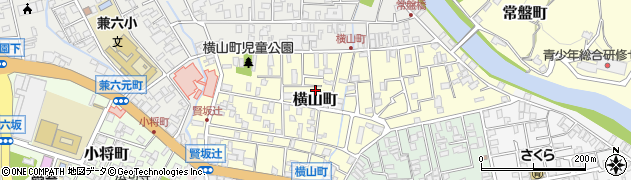 石川県金沢市横山町周辺の地図