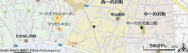 栃木県宇都宮市西一の沢町周辺の地図