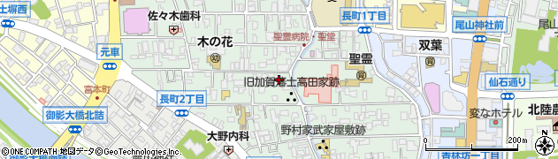 石川県金沢市長町周辺の地図