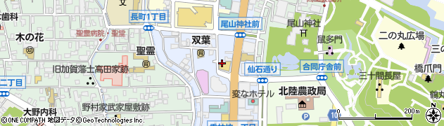 石川県金沢市香林坊周辺の地図