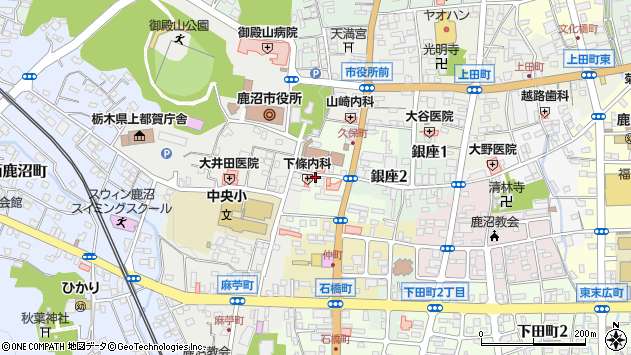〒322-0051 栃木県鹿沼市久保町の地図