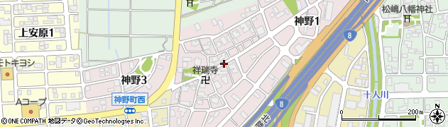 石川県金沢市神野周辺の地図