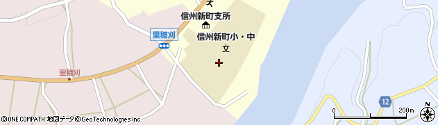 長野市立信州新町中学校周辺の地図