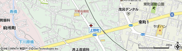 栃木県　警察本部鹿沼警察署上野町交番周辺の地図