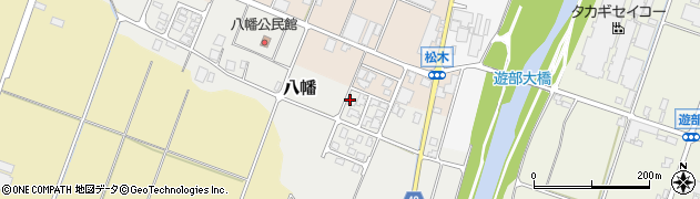 富山県南砺市八幡周辺の地図
