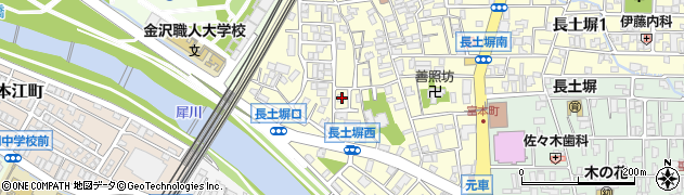 石川県金沢市長土塀周辺の地図