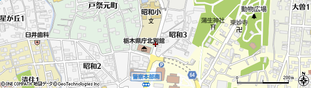 西塙田町周辺の地図