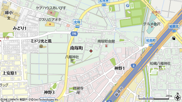〒920-0366 石川県金沢市南塚町の地図