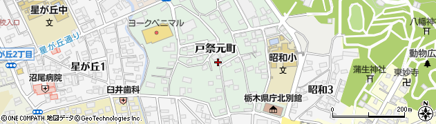 栃木県宇都宮市戸祭元町周辺の地図