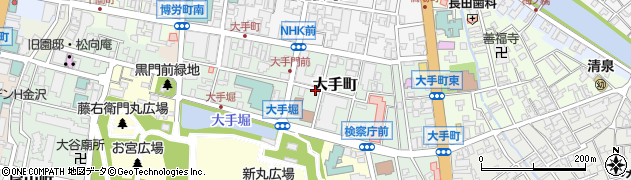 石川県金沢市大手町周辺の地図