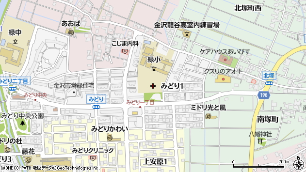 〒920-0373 石川県金沢市みどりの地図