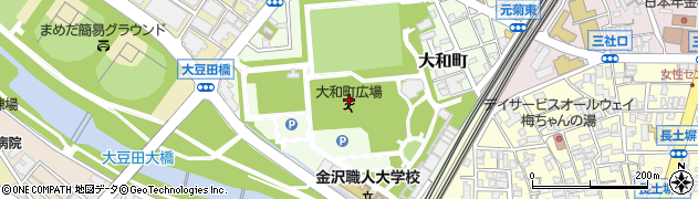石川県金沢市大和町周辺の地図