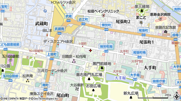 〒920-0906 石川県金沢市十間町の地図