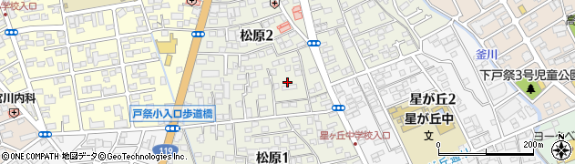 栃木県宇都宮市松原周辺の地図