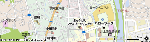 栃木県鹿沼市文化橋町周辺の地図