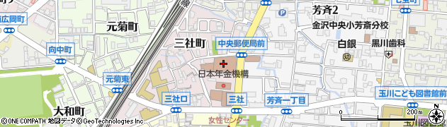 金沢中央郵便局周辺の地図