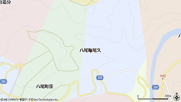 〒939-2465 富山県富山市八尾町尾久の地図