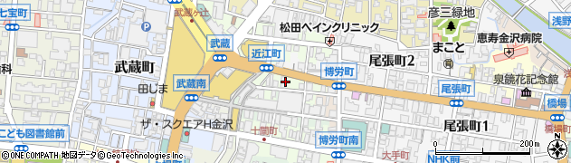 石川県金沢市下近江町周辺の地図