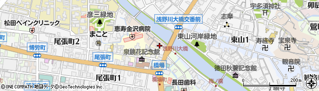 石川県金沢市主計町1周辺の地図