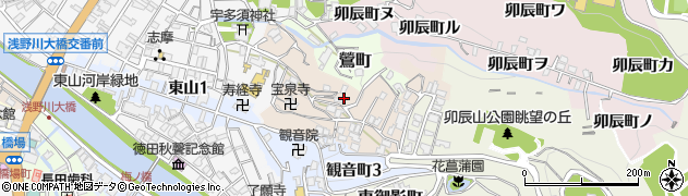 石川県金沢市子来町周辺の地図