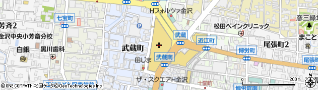 金沢エムザ　１Ｆ・服飾雑貨・コムサスタイルのフロア洋品雑貨事務所周辺の地図