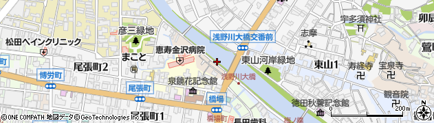 石川県金沢市主計町2周辺の地図