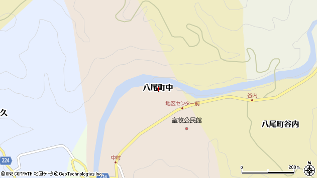 〒939-2463 富山県富山市八尾町中の地図