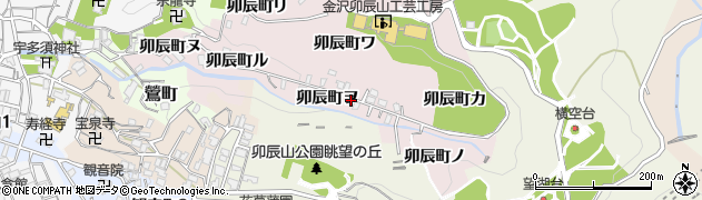 石川県金沢市卯辰町（ヲ）周辺の地図