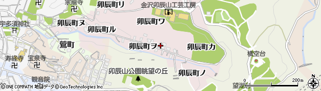 石川県金沢市卯辰町（オ）周辺の地図