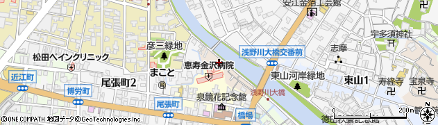 石川県金沢市主計町3周辺の地図