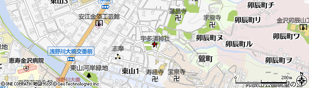 宇多須神社周辺の地図