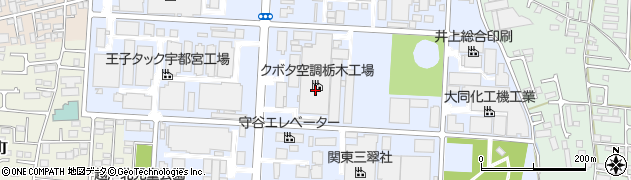 栃木県宇都宮市平出工業団地周辺の地図