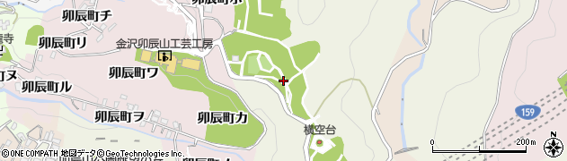 卯辰山周辺の地図