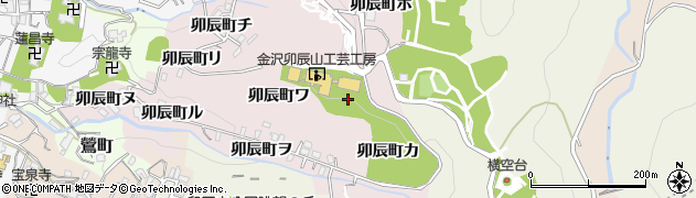 石川県金沢市卯辰町（ワ）周辺の地図