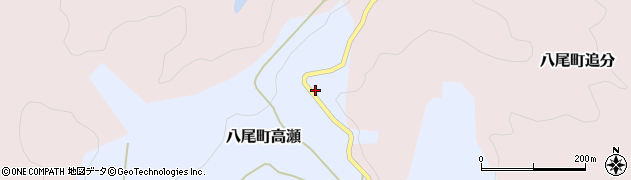 富山県富山市八尾町高瀬周辺の地図